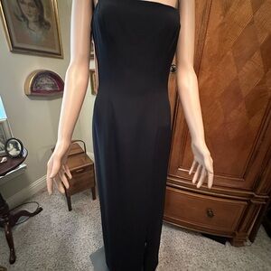 Tahari Classic Black Strapless Dress